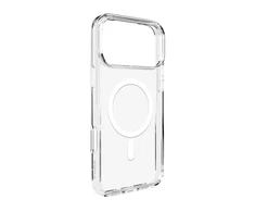 Puro Lite Mag TPU+PC dėklas suderinamas suMagSafe skirtas Apple iPhone 17 Pro Max – Transparent with Baltas Ring