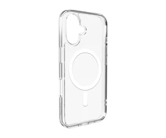 Puro Lite Mag TPU+PC dėklas suderinamas su MagSafe skirtas Apple iPhone 17 – skaidrus su baltos spalvos žiedu