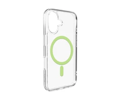 Puro Lite Mag TPU+PC dėklas, suderinamas su „MagSafe“, skirtas „iPhone 17“ – skaidrus su žaliu žiedu