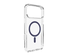 Puro „Lite Mag TPU + PC“ dėklas, suderinamas su „MagSafe“, skirtas „iPhone 17 Pro“ – skaidrus su „Mėlyna“ žiedu