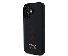 Red Bull Raudona Bull Raudona Bull Carbon Powerbar MagSafe dėklas jūsų Apple iPhone 16 Plus juodos spalvos