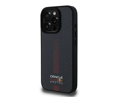 Red Bull Raudona Bull Raudona Bull Carbon Powerbar MagSafe dėklas jūsų Apple iPhone 16 Pro juodos spalvos