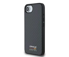 Red Bull Raudona Bull Raudona Bull Carbon Shiny Logo MagSafe dėklas skirtas Apple iPhone 16e juodos spalvos