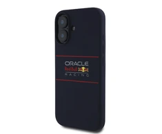 Red Bull Raudona Bull Raudonas BULL dėklas skirtas Apple iPhone 16 Plus compatible skirtas MagSafe RBHMP16M24SIHSRV (Silicone Horizontal Centered Logo) mėlynos spalvos