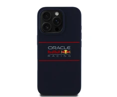 Red Bull Raudona Bull Raudonas BULL dėklas skirtas Apple iPhone 15 Pro Max compatible skirtas MagSafe RBHMP15X24SIHSRV (Silicone Horizontal Centered Logo) mėlynos spalvos