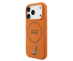 Red Bull Raudona Bull Raudona Bull Silicone Mėlyna Ring MagSafe dėklas skirtas Apple iPhone 17 Pro oranžinės spalvos