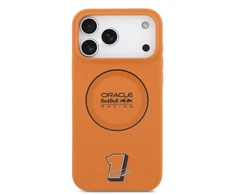 Red Bull Raudona Bull Raudona Bull Silicone Mėlyna Ring MagSafe dėklas skirtas Apple iPhone 17 Pro Max oranžinės spalvos
