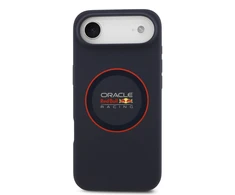 Red Bull Raudona Bull Raudona Bull Silicone Raudona Ring MagSafe dėklas skirtas Apple iPhone Air mėlynos spalvos