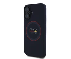 Red Bull Raudona Bull Raudonas BULL dėklas skirtas Apple iPhone 16 Plus compatible with MagSafe RBHMP16M24SIILVR (Silicone red Ring) mėlynos spalvos