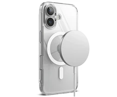 Apple iPhone 16 Ringke Fusion Magnetic MagSafe Clear dėklas telefonui skaidrus