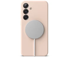Ringke Silicone MagSafe Samsung Galaxy S25 - dėklas telefonui rožinės spalvos