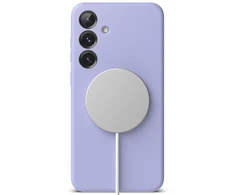 Ringke Silicone MagSafe dėklas skirtas Samsung Galaxy S25 - violetinės spalvos