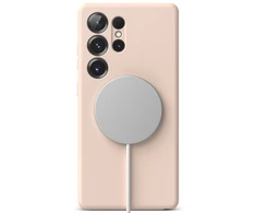 Ringke Silicone MagSafe Samsung Galaxy S25 Ultra - dėklas telefonui rožinės spalvos