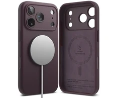 RINGKE SILIKONINIS MAGNETINIS MAGSAFE DĖKLAS iPhone 17 PRO / 18 PRO BURGUNDO SPALVOS