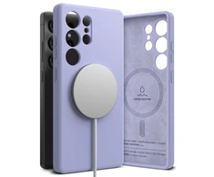 Ringke Silicone MagSafe Samsung Galaxy S25 Ultra - dėklas telefonui violetinės spalvos
