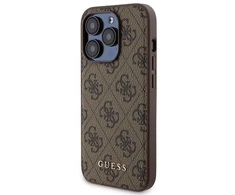 Apple iPhone 15 PRO Guess dėklas + Powerbank MagSafe 4G Metal Logo 5000mAh (GUBPM5P15L4GEMGW) rudos spalvos