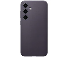 Dėklas „Samsung Galaxy S24+“ veganiškas odinis dangtelis tamsiai violetinis