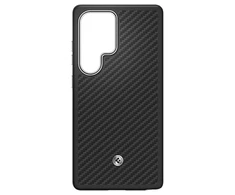 Spigen FPS938PGABW Enzo Aramid dėklas Samsung Galaxy S25 Ultra, juodas sidabras
