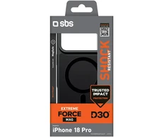 Dėklas SBS D3O Force case for iPhone 18 Pro, compatible with MagSafe - juodas