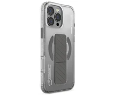 Skinarma dėklas Axon Apple iPhone 16 Pro Max 6.9" magnetinis įkrovimo ir laikymo stovas, titano spalvos