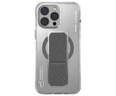 Skinarma dėklas Axon Apple iPhone 16 Pro Max 6.9" magnetinis įkrovimo ir laikymo stovas, titano spalvos