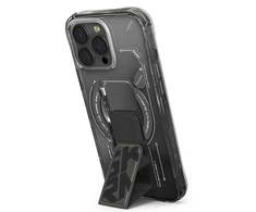 Skinarma dėklas Helio Apple iPhone 16 Pro Max 6.9" Magnetic Charging + Grip Stand juodos spalvos