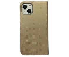 Dėklas Smart Magnet book Apple iPhone 15 Pro6.1" aukso spalvos