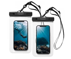 SPIGEN A601 UNIVERSALUS VANDENIUI ATSPIRUS DĖKLAS 2 PAKUOTĖS CRYSTAL CLEAR