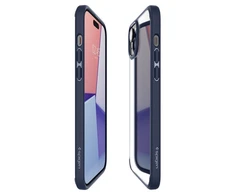 Spigen Crystal Hybrid, navy dėklas telefonui mėlynos spalvos – Apple iPhone 15 Plus