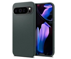 Google Pixel 9 Pro XL Spigen Liquid Air Abyss dėklas telefonui žalios spalvos