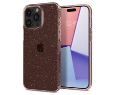 Dėklas Spigen skystųjų kristalų blizgučiai, skirti iPhone 15 Pro Max rožiniam kvarcui