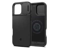 Apple iPhone 16 Pro Spigen Optik Armor Mag MagSafe dėklas telefonui juodos spalvos
