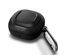 Spigen Rugged Armor, juodos spalvos – Samsung Galaxy Buds FE/Buds 2/Buds Pro 2/Buds Pro/Buds Live