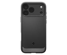 Spigen Rugged Armor Mag MagSafe dėklas skirtas Apple iPhone 17 Pro – matinis juodos spalvos