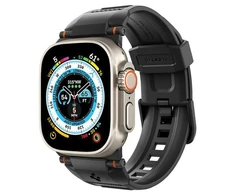 Dėklas Spigen Rugged Ultra apyrankė, matinės juodos spalvos – Apple Watch 49mm/46mm/45mm/44mm/42mm