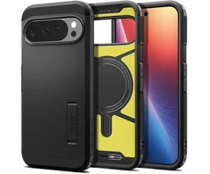 Spigen Tough Armor telefono dėklas su MagSafe palaikymu, skirtas Google Pixel 10 Pro XL, juodas