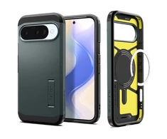 Spigen Tough Armor Mag MagSafe dėklas skirtas Google Pixel 10 / 10 Pro – žalios spalvos