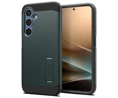 Spigen Tough Armor MagSafe dėklas skirtas Samsung Galaxy S25 – žalios spalvos