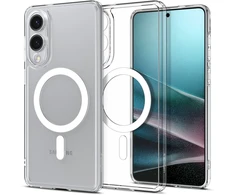 Spigen Ultra Hybrid Mag dėklas su MagSafe skirtas Samsung Galaxy S25 Edge – skaidrus