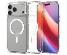 Dėklas „Spigen Ultra Hybrid MagSafe“, skaidrus baltas - iPhone 17 Pro Max