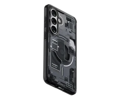 Spigen Ultra Hybrid Mag MagSafe dėklas skirtas Samsung Galaxy S26+ Zero One – skaidrus ir juodos spalvos