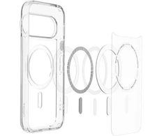 Dėklas SPIGEN ULTRA HYBRID MAG MAGSAFE GOOGLE PIXEL 11 PRO SKAIDRUS/Baltas