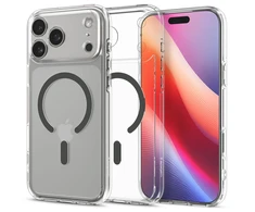 Dėklas „Spigen Ultra Hybrid MagSafe“, skaidrus grafitas – „iPhone 17 Pro Max“