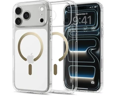 Dėklas Spigen Ultra Hybrid MagSafe iPhone 17 Pro Max / 18 Pro Max SKAIDRUS/AUKSINIS