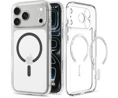 Dėklas Spigen Ultra Hybrid MagSafe iPhone 17 Pro Max / 18 Pro Max SKAIDRUS/GRAFITO