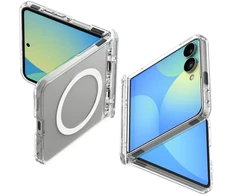 Dėklas SPIGEN ULTRA HYBRID PRO MAGSAFE GALAXY Z FLIP 8 SKAIDRUS/Baltas