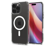 Apple iPhone 16 Pro Spigen Ultra Hybrid „T” Mag MagSafe dėklas telefonui baltos spalvos