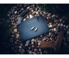 Tactical Book Tri Fold dėklas skirtas Samsung Galaxy Tab S9/S9 FE/S10 FE/S10 Lite juodos spalvos