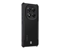 Tactical Quantum Stealth dėklas skirtas Xiaomi Redmi Note 14 Pro 5G skaidrus ir juodos spalvos