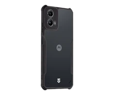 Dėklas Tactical Taktinis kvantinis slaptas dangtelis, skirtas Motorola G34 skaidrus/juodas